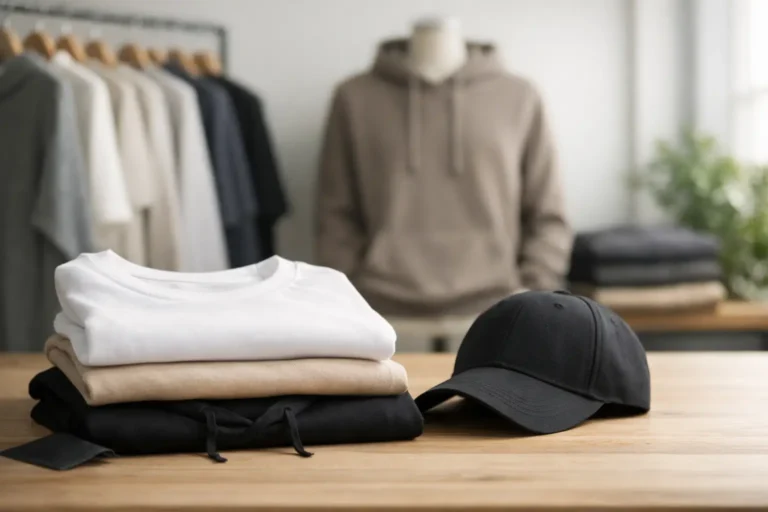 Selectie van premium kledingstoffen en kledingstukken
