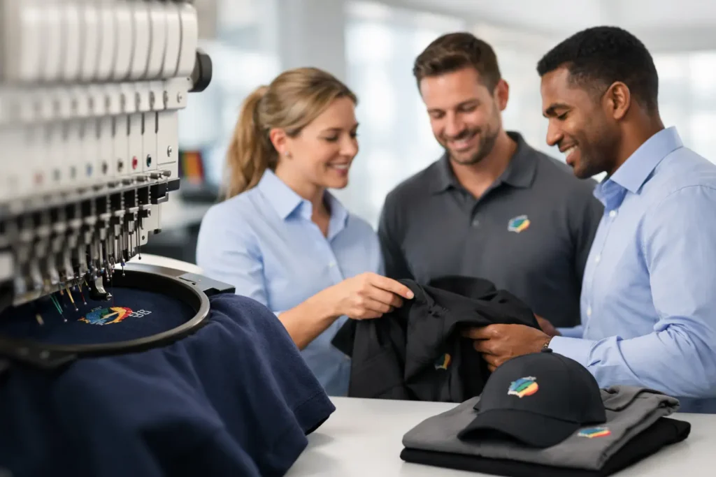 Voorbeeld corporate wear borduring voor teams