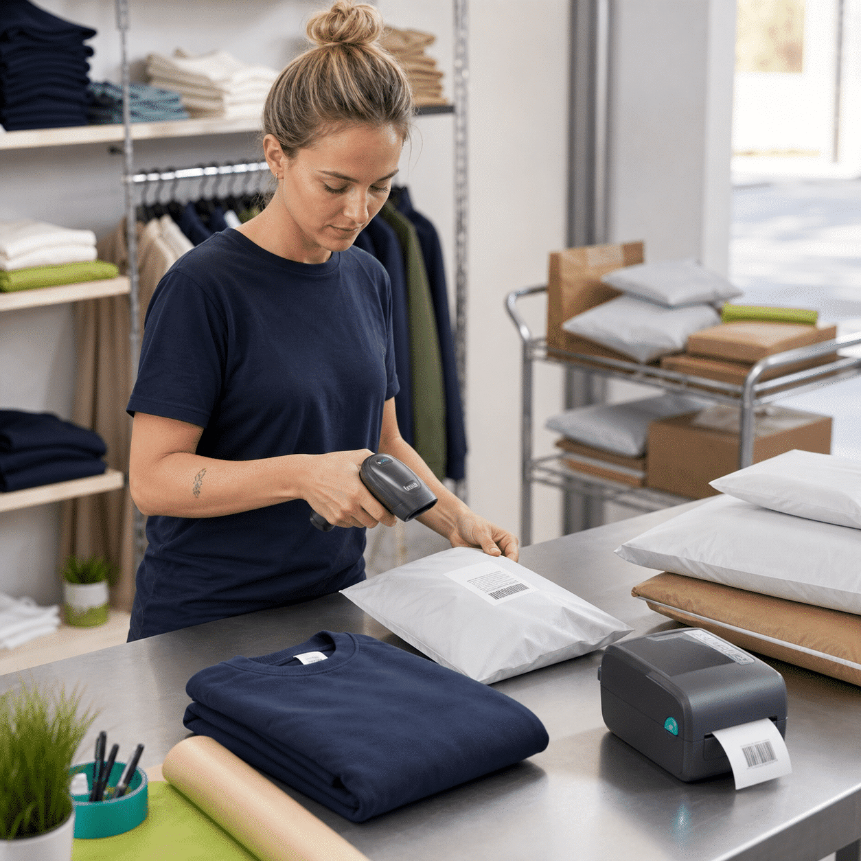 Dropshipping voor kledingmerken met on-demand personalisatie, verpakking en verzending bij AJDN